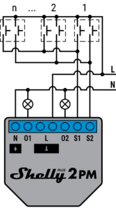 Relay switch 2 gang buttons AC |