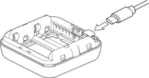 Shelly Plus HT plugging USB cable |