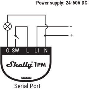 shelly 1pm dc wiring |