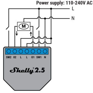 shelly 25pm ac motor wiring |